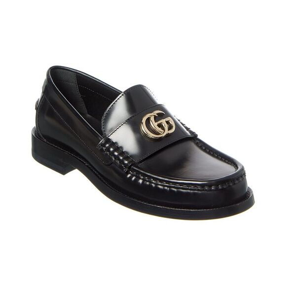 Gucci Double G Leather Loafer Black
